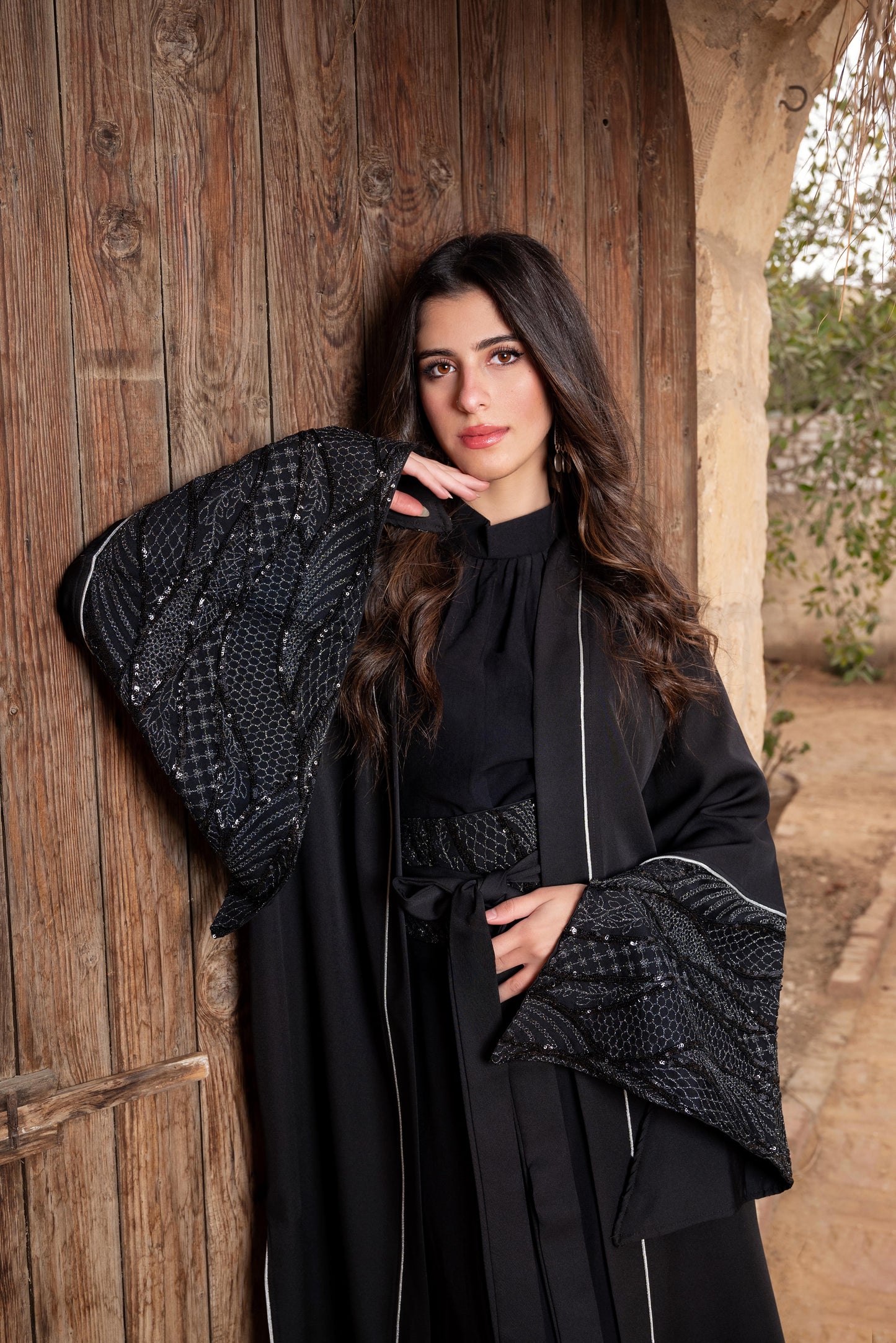 Black Crystal Abaya