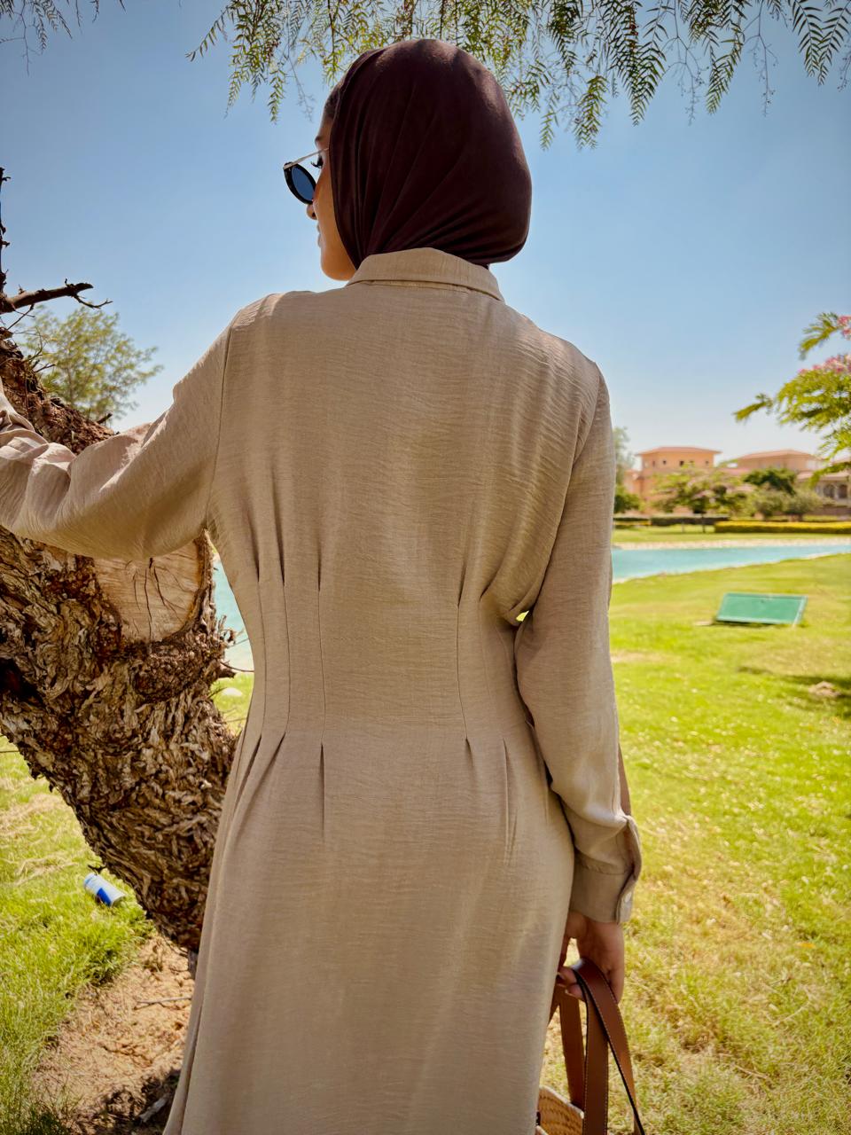 Snatched Linen Dress