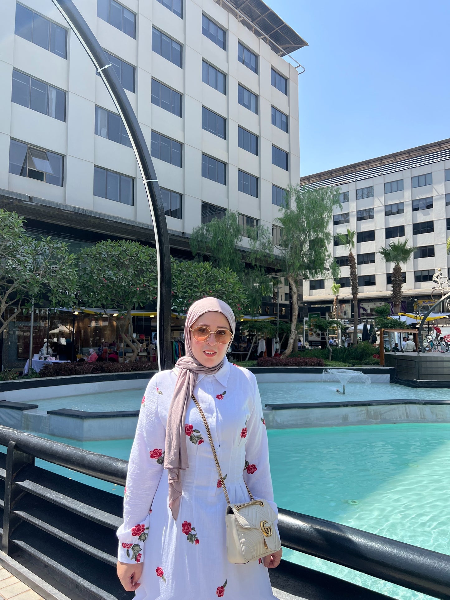 Red Rose White Dress