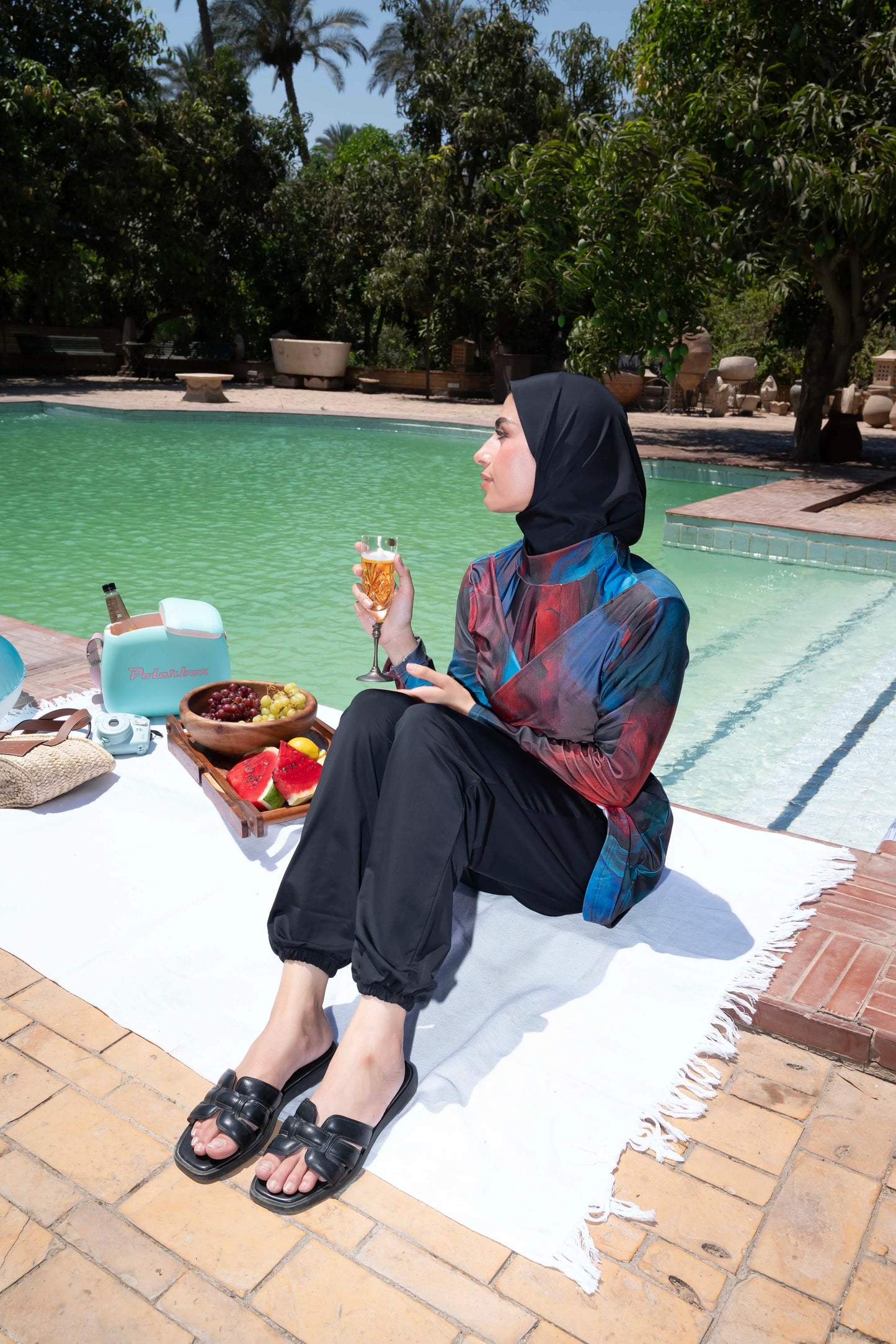 Red Marble Burkini