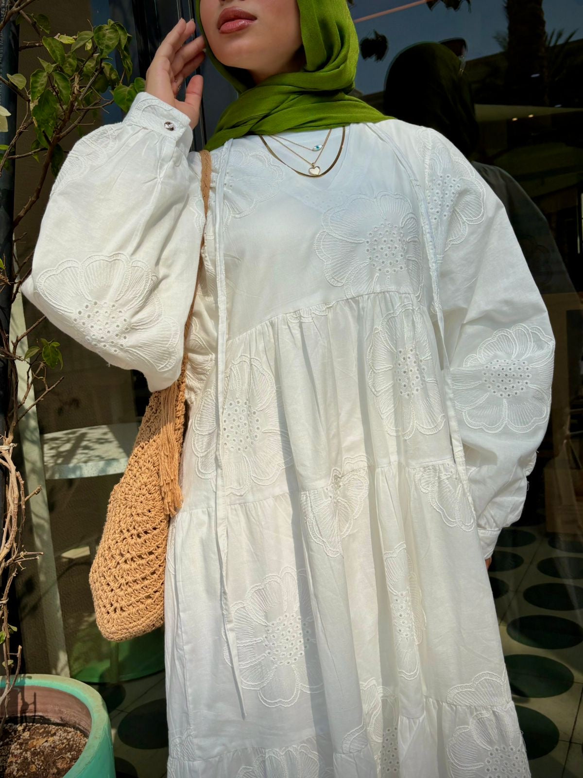 White Floral Dress