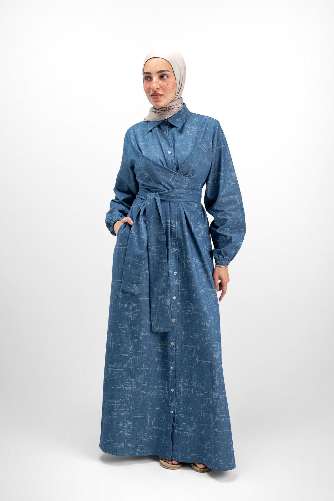 Tied Jeans Dress