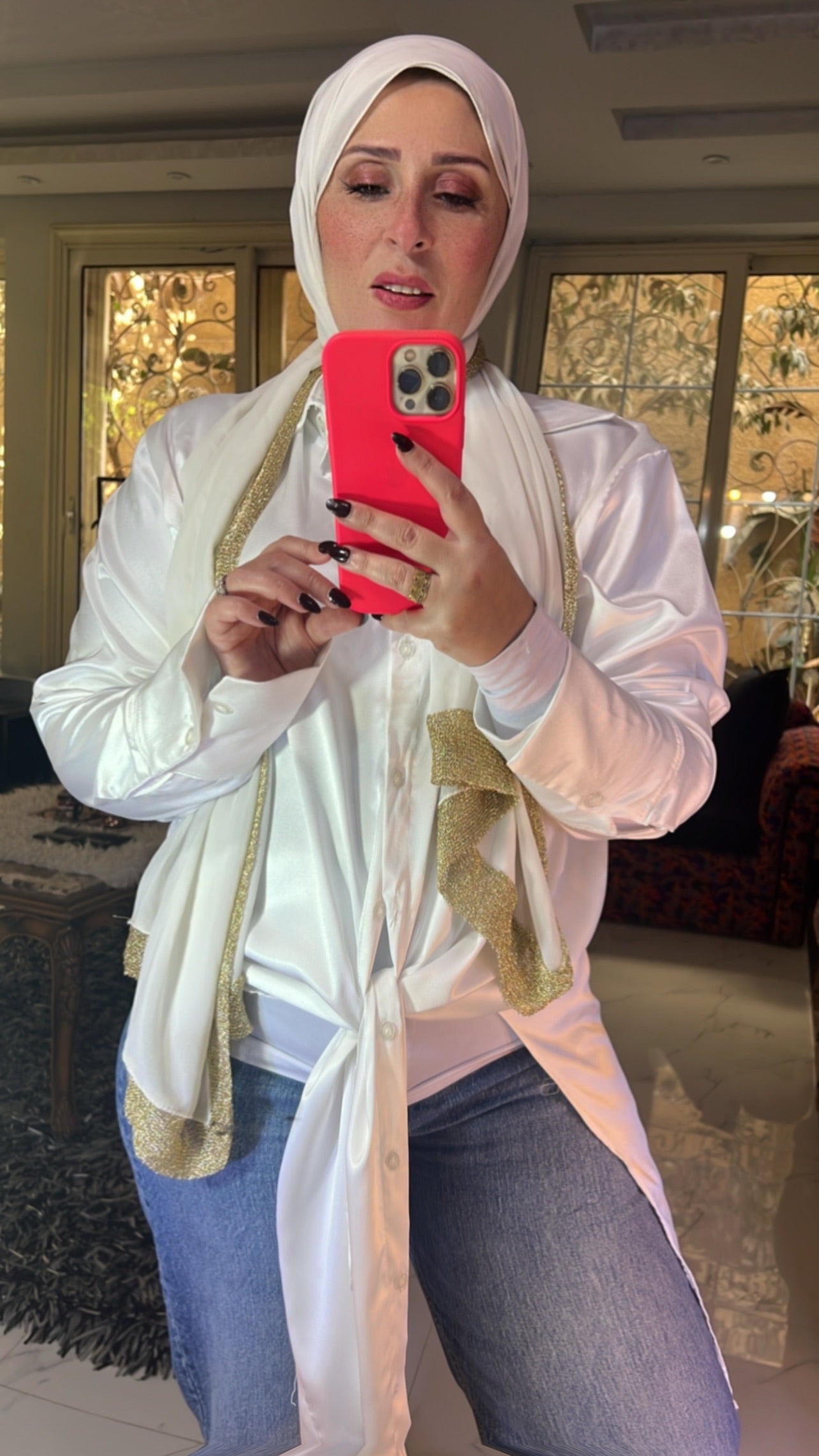 Satin tunic button up