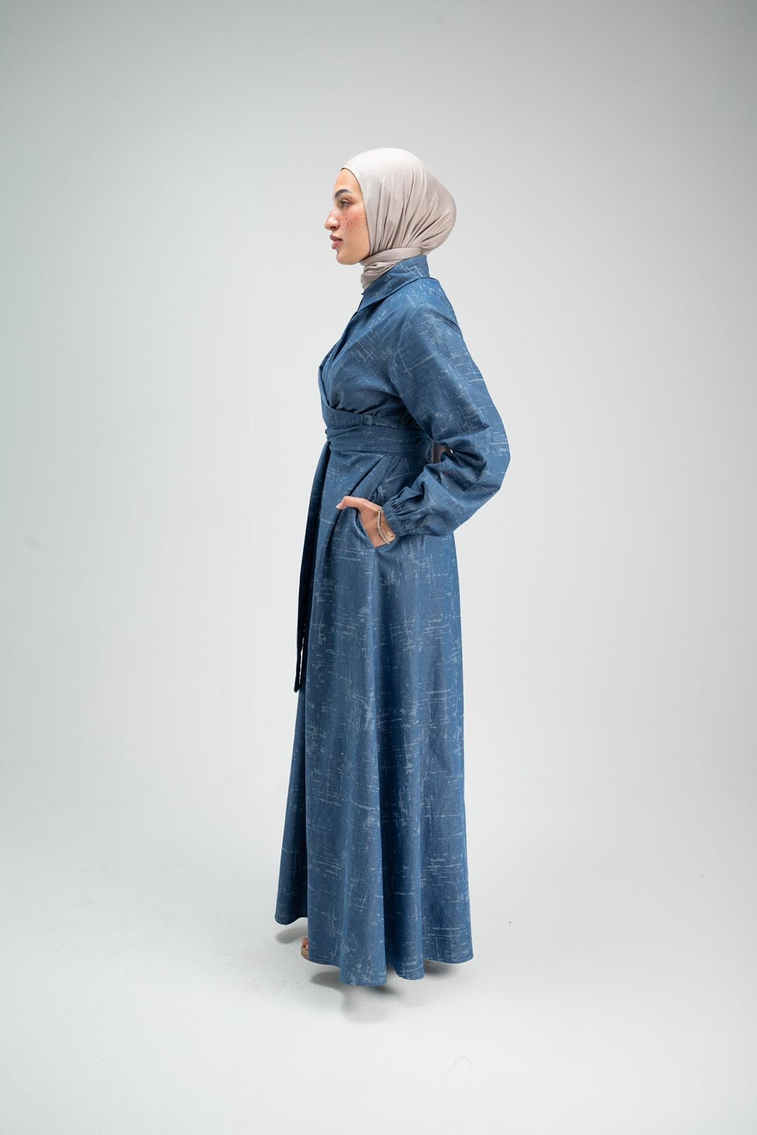 Tied Jeans Dress