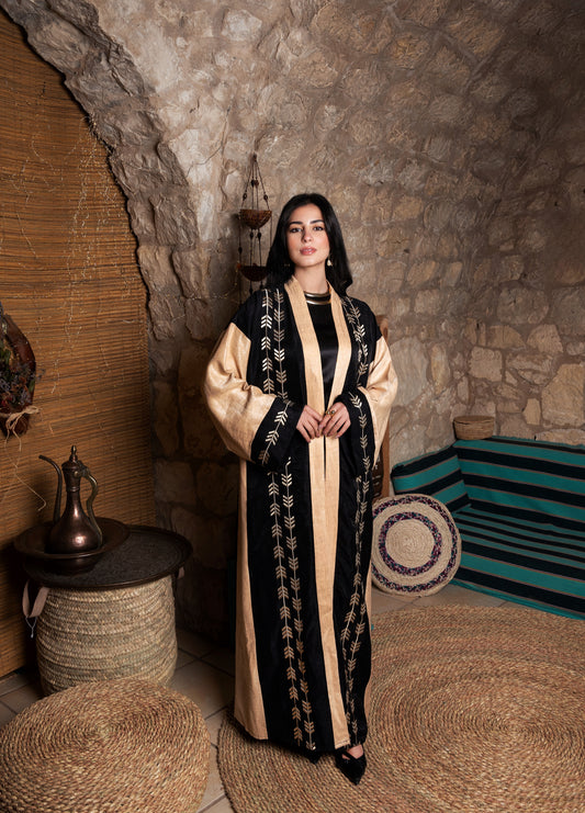 Gold Stitch Abaya