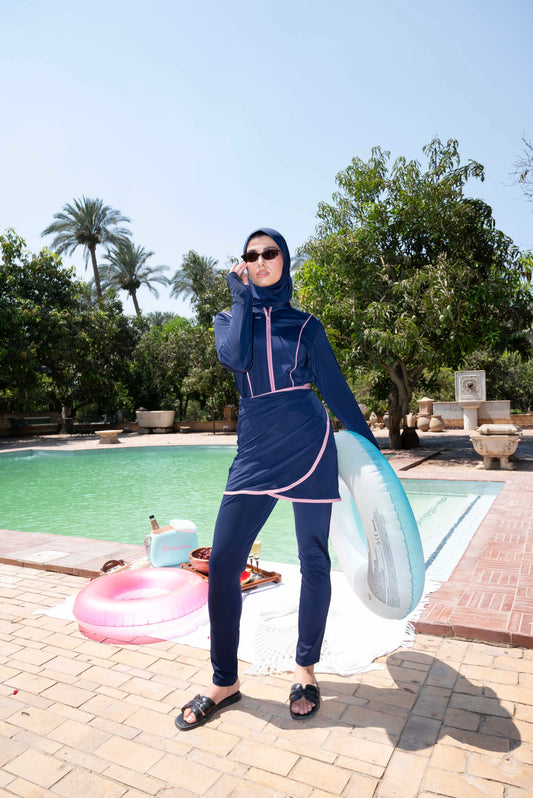 Elegant Blue/Pink Burkini
