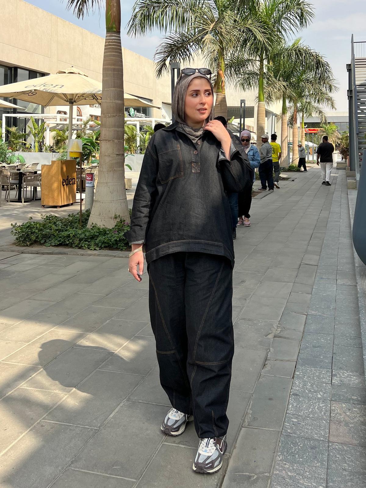 Denim Set - Balloon Pants