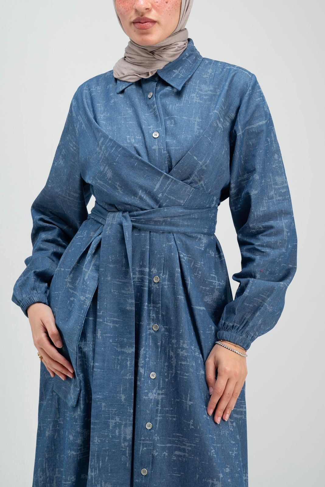 Tied Jeans Dress