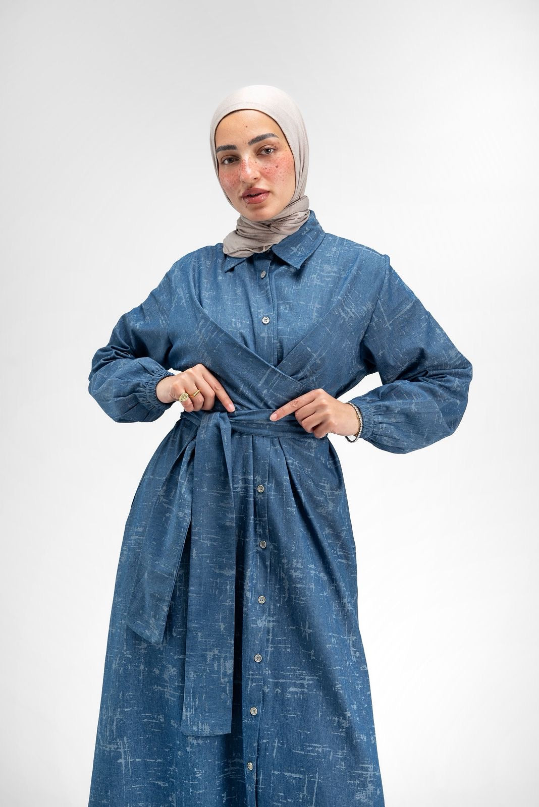 Tied Jeans Dress