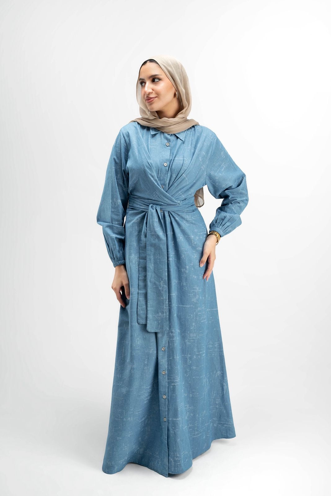 Tied Jeans Dress
